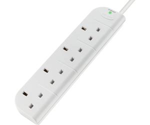 Belkin E-Series 4 Plug SurgeStrip Surge Protected Extension Lead - 1 m White