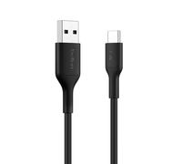 Belkin Eco Braided USB-A to USB-C Cable (3.3ft, 15W) - Soft, Flexible Fast-Charging Cable, Type C Charger Cord for iPhone 16 & 15 Series, Galaxy S25, Pixel 9, iPad Pro, & More - Black (USB 2.0)