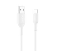 Belkin Eco Braided USB-A to USB-C Cable (3.3ft, 15W) - Soft, Flexible Fast-Charging Cable, Type C Charger Cord for iPhone 16 & 15 Series, Galaxy S25, Pixel 9, iPad Pro, & More - White (USB 2.0)