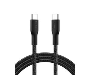 Belkin Eco Braided USBC to USBC Cable 2M, 240W Soft, Flexible FastCharging C...