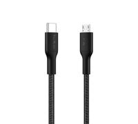 Belkin Eco USB-C to Micro USB Cable 1M - Soft, Braided, Flexible Fast Charging Cable, USB-IF Certified Type C to Micro USB Charger Cord for Cameras, Speakers, & More - Black