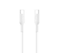Belkin Eco USB-C to USB-C Cable 3.3ft, 60W - Soft, Braided, Flexible Fast Charging Cable, Type C Charger Cord for iPhone 16, Galaxy S25, Pixel 9, MacBook, iPad Pro, & More - White