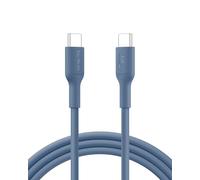 Belkin Eco USB-C to USB-C Cable 6.6ft, 60W - Soft, Braided, Flexible Fast Charging Cable, Type C Charger Cord for iPhone 16, Galaxy S25, Pixel 9, MacBook, iPad Pro, & More - Blue