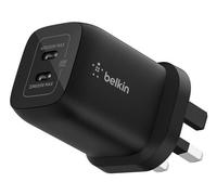 Belkin Gaming Dual USB-C Plug 65W, Wall Charger USB 3.0 Fast Charger with GaN Technology for Nintendo Switch 2, iPhone 16, iPad, MacBook Air, Chromebook, Samsung Galaxy S25 Ultra, and More - Black