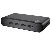 Belkin F1DN104W-3EA Black KVM switch F1DN104W-3EA, 3840 x 2160 pixels, 3840 x 2160 pixels, USB, PS/2, USB, PS/2, HDMI/DisplayPort, Black