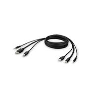 Belkin F1DN1CCBL-MP-10 KVM cable Black 3 m