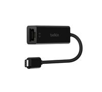 Belkin F2CU040btBLK USB-C to Gigabit Ethernet Adapter (USB-IF Certified, Compatible with MacBook Pro (2016), Dell XPS 13 inch), Black