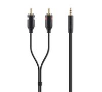 Belkin F3Y116BT2M audio cable 2 m 2 x RCA 3.5mm Black