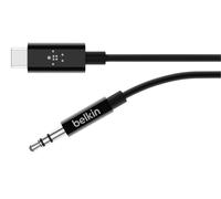 Belkin F7U079BT06-BLK audio cable 1.8 m 3.5mm USB Type-C Black