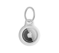 Belkin F8W973 AirTag Case with Key Ring (Secure Holder Protective Cover for Air Tag with Scratch Resistance Accessory) - White