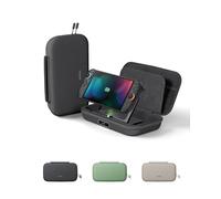 Belkin Gaming Charging Case Pro for Nintendo Switch 2 with 10,000mAh Removable Power Bank, Travel Bag w/ AirTag Holder, Storage for 12 Game Cards, Charge in Case Design, Hard Shell - Charcoal