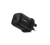 Belkin Gaming Dual USB-C Plug 65W, Wall Charger USB 3.0 Fast Charger with GaN Technology for Nintendo Switch 2, iPhone 16, iPad, MacBook Air, Chromebook, Samsung Galaxy S25 Ultra, and More - Black