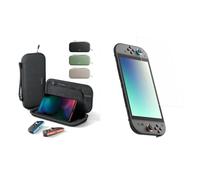 Belkin Gaming Nintendo Switch 2 Case Travel Bag with AirTag Holder & Game Card Storage Pocket + TemperedGlass Anti-Reflective Screen Protector for Nintendo Switch 2 Console, 9H Hardness