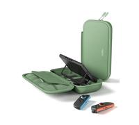 Belkin Gaming Nintendo Switch 2 Charger Case with Removable 10,000mAh Power Bank, LCD Display, 20W Fast Charging Nintendo Switch Charger with Holder for AirTag & Games - Green