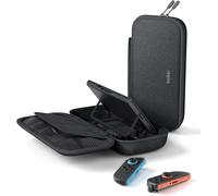Belkin Gaming Nintendo Switch 2 Charger Case with Removable 10,000mAh Power Bank, LCD Display, 30W Fast Charging Nintendo Switch Charger with Holder for AirTag & Games - Charcoal