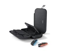 Belkin Gaming Nintendo Switch 2 Charger Case with Removable 10,000mAh Power Bank, LCD Display, 30W Fast Charging Nintendo Switch Charger with Holder for AirTag & Games - Charcoal