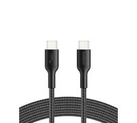 Belkin Gaming USB-C to USB-C Cable 60W (6.6ft), Braided Type C Charger Fast Charging for Nintendo Switch 2, iPhone 16, iPhone 15, iPad, MacBook Air, Chromebook, Samsung Galaxy S25 Ultra, etc. - Black