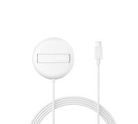 Belkin Magnetic Wireless Charging Pad 15W with Pop-Up Stand - MagSafe-Compatible Certified Qi2 Wireless Charger for iPhone 16 Series, Samsung Galaxy S25 Series, AirPods, & More (No PSU) - White