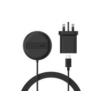 Belkin Magnetic Wireless Charging Pad 15W with Pop-Up Stand - MagSafe-Compatible Certified Qi2 Wireless Charger for iPhone 16 Series, Samsung Galaxy S25 Series, AirPods with PSU Included - Black