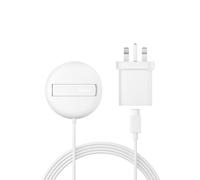 Belkin Magnetic Wireless Charging Pad 15W with Pop-Up Stand - MagSafe-Compatible Certified Qi2 Wireless Charger for iPhone 17, Air, 16, 15, Pixelsnap, Samsung Galaxy, AirPods with PSU Included - White