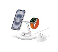 Belkin MagSafe 3-in-1 Wireless Charger, 15W iPhone and Apple Watch Fast Charging, AirPods Charging Station for iPhone 14/14 Plus, 13, 12, Pro, Pro