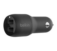 Belkin CCB001BTBK Boost Charge Dual Port USB 24W In-Car Mobile Charger - Black