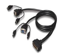 Belkin OmniView ENTERPRISE Series Dual-Port PS/2 KVM cable Black 7.6 m