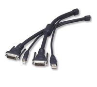 Belkin OmniView KVM Cables for SOHO Series with Audio, 3.0m, USB/DVI-I Dual Link KVM cable Black 3 m