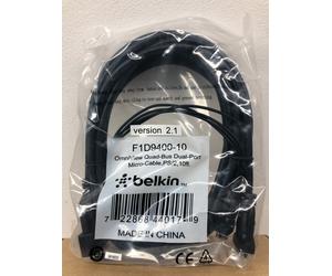 Belkin OmniView Quad-Bus Dual-Port Micro-Cable PS/2 10 Ft F1D9400-10 Version 2.1