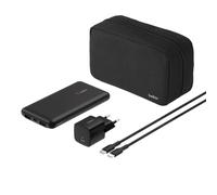 Belkin Portable Charger, 4-in-1 Charging Kit with 10000mAh Power Bank, 25W USB C Power Supply, 60W USB C Cable and Case - Fast Charging Various Devices, Compact Format for Travel