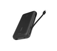 Belkin Portable Power Bank for Fast Charging with Integrated Cable 20K PD 30W, USB-C Power Delivery, Battery Pack for iPhone 16 Series, iPad Pro, Galaxy S25 Series, etc., Black