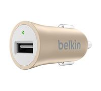 Belkin Premium MIXIT Fast 2.4 A USB Car Charger for Apple iPhone XS Max/XS/XR/X/8 Plus/8/7 Plus/7 and Apple iPad Air, iPad 2, iPad Mini with Connected Equipment Warranty, Gold