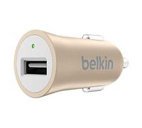 Belkin Premium MIXIT Fast 2.4 A USB Car Charger for Apple iPhone XS Max/XS/XR/X/8 Plus/8/7 Plus/7 and Apple iPad Air, iPad 2, iPad Mini with Connected Equipment Warranty, Gold