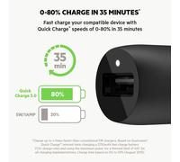 Official Belkin 18W Quick Charge USB Car Charger - CCA002btBK