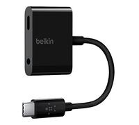 Belkin RockStar 3.5mm Audio + USB-C Charge Adapter (USB-C Audio Adapter for Google Pixel 3/3XL, iPad Pro, Samsung Galaxy S20/S20+, S20 Ultra, Note 10/10+, S10/S10+ and others) , Black
