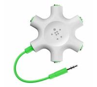 BELKIN ROCKSTAR + AUX/PHONO CABLE, 5 WAY SPLITTER, Works with all 3.5mm ports.