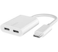 Belkin RockStar™ USB-C Audio + Charge Adapter, Headphone Adapter w/USB-C 60W Power Delivery Fast Charging for iPhone 16, iPad Pro, Galaxy, Note, Google Pixel, LG, Sony, OnePlus, and More - White