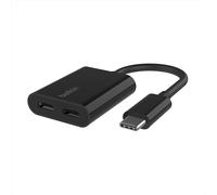 Belkin RockStar™ USB-C Audio + Charge Adapter, Headphone Adapter w/ USB-C 60W Power Delivery Fast Charging for iPhone 16, iPad Pro, Galaxy, Note, Google Pixel, LG, Sony, OnePlus, and More - Black