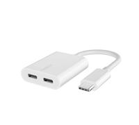 Belkin RockStar™ USB-C Audio + Charge Adapter, Headphone Adapter w/USB-C 60W Power Delivery Fast Charging for iPhone 16, iPad Pro, Galaxy, Note, Google Pixel, LG, Sony, OnePlus, and More - White