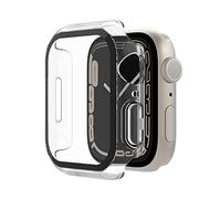 Belkin ScreenForce Apple Watch 40mm, 41mm Series 8, SE, 7, 6, 5, 4 Bumper Case with Built-In Tempered Glass Screen Protector, Scratch Resistant and Easy Installation - Clear