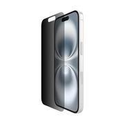 Belkin ScreenForce InvisiGlass iPhone 16 Privacy Screen Protector, scratch-resistant impact protection, easy align tray for bubble free application, recycled glass for iPhone 16, iPhone 15, 14 Pro
