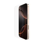Belkin ScreenForce InvisiGlass Screen Protector for iPhone17 + iPhone 16 Pro, Scratch-Resistant Impact Protection with Included Easy Align Tray for Bubble Free Application, Recycled Glass