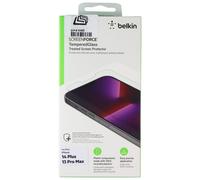 Belkin TemperedGlass iPhone 14 Plus and iPhone 13 Pro Max Screen Protector, AntiMicrobial-Treated, Easy Bubble Free Application with Included Installation Guide Tray, 9H Hardness Tested