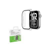 Belkin ScreenForce TemperedCurve 2-in-1 Apple Watch Screen Protector for Series 10 (46mm), Apple Watch case with 360˚ protection and protective bumper, tempered glass screen protector - clear