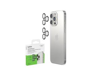 Belkin ScreenForce TemperedGlass Camera Lens Protector for Apple iPhone 15 Pro and iPhone 15 Pro Max - Case-Compatible Tempered Glass Lens Cover, Apple iPhone Accessories - 2-pack