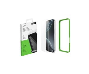 Belkin ScreenForce TemperedGlass iPhone Air Screen Protector, Scratch-Resistant Impact Protection, Easy Align Frame for Bubble Free Application Included, 9H Hardness Tested - 2-pack