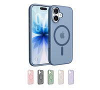 Belkin SheerForce Grip MagSafe Compatible iPhone 17 Case with Slim Design & Anti-Slip Side Lines - Magnetic, Transparent, & Shockproof Protective iPhone Case - Blue