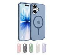 Belkin SheerForce Grip MagSafe Compatible iPhone 17 Case with Slim Design & Anti-Slip Side Lines - Magnetic, Transparent, & Shockproof Protective iPhone Case - Blue