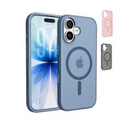 Belkin SheerForce Grip MagSafe Compatible iPhone 17 Case with Slim Design & Anti-Slip Side Lines - Magnetic, Transparent, & Shockproof Protective iPhone Case - Blue