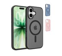 Belkin SheerForce Grip MagSafe Compatible iPhone 17 Case with Slim Design & Anti-Slip Side Lines - Magnetic, Transparent, & Shockproof Protective iPhone Case - Black